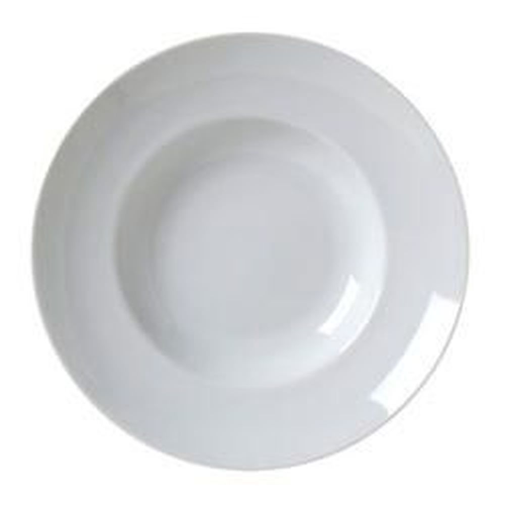 Signature Porcelain White 5 Inch Deep Pasta/soup Bowl With Rim, 36 Ounce Capacity