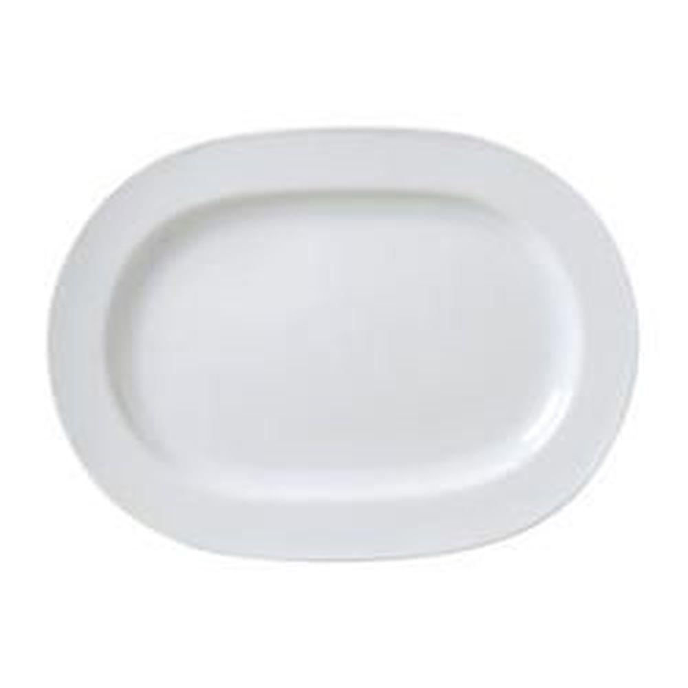 Argyle & Catalina Porcelain White 10.5 X 7.75 Inch Oblong Platter, 12 Count