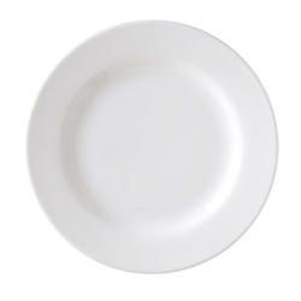 Rubicon White 6.5 Inch Wide Rim Plate -- 3 Per Case