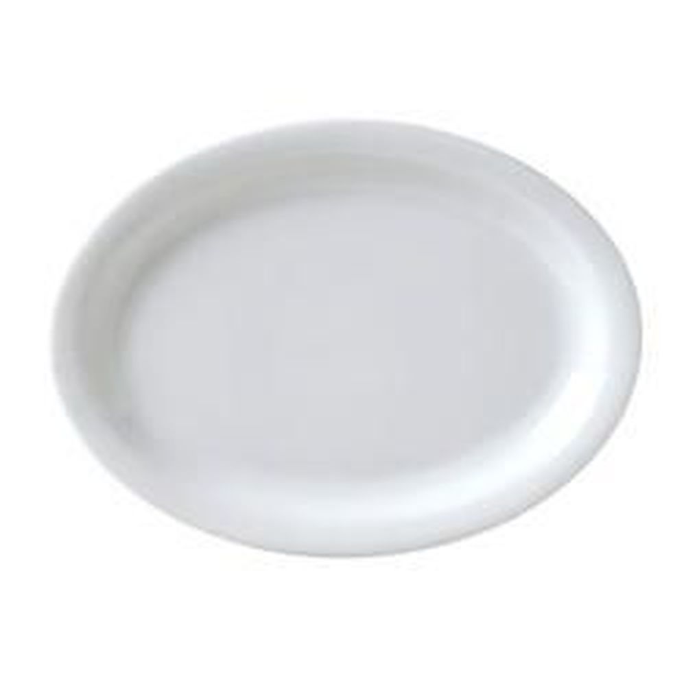Catalina Porcelain White 11.5 Inch Oval Platter, 12 Count