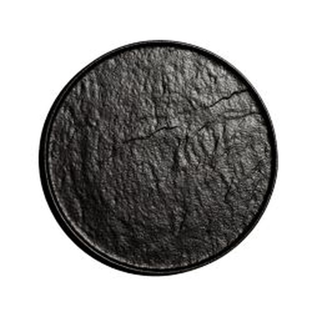 Obsidian Black Porcelain 10 1/4 Inch Round Gourmet Platter, 12 Count