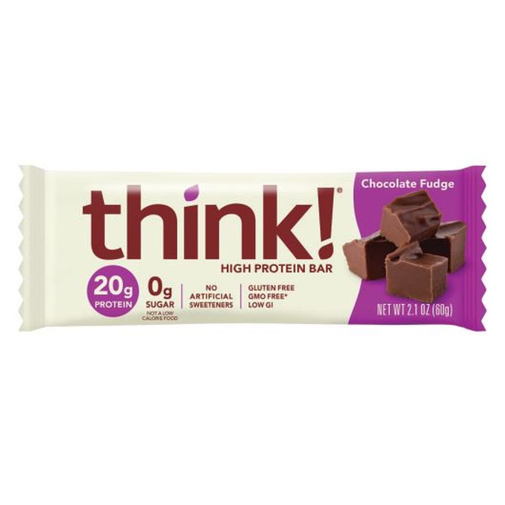 Thinkthin Chocolate Fudge Bar, 2.1 Ounce -- 120 Per Case