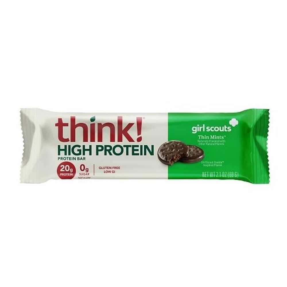 Thinkthin Girl Scout Mint High Protein Bar, 2.1 Ounce -- 120 Per Case