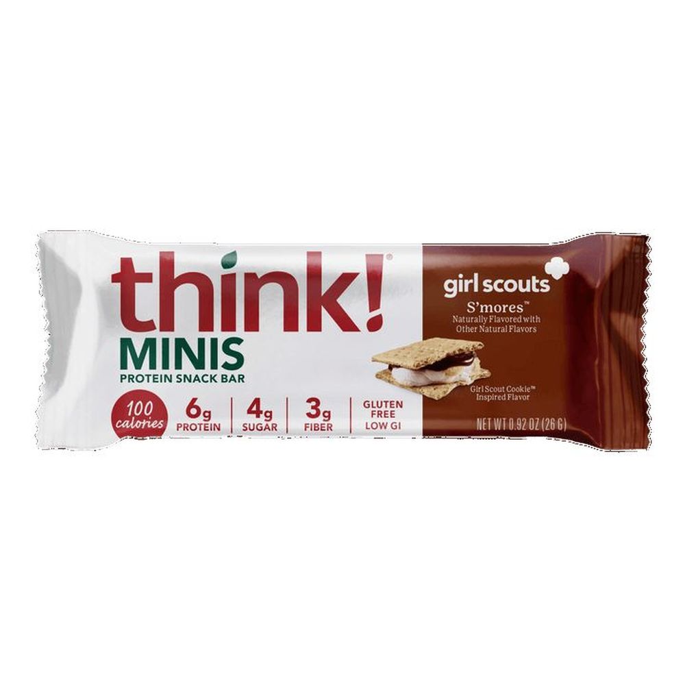 Think! Minis Girl Scouts S'mores Protein Snack Bar, 0.05 Pound -- 180 Per Case