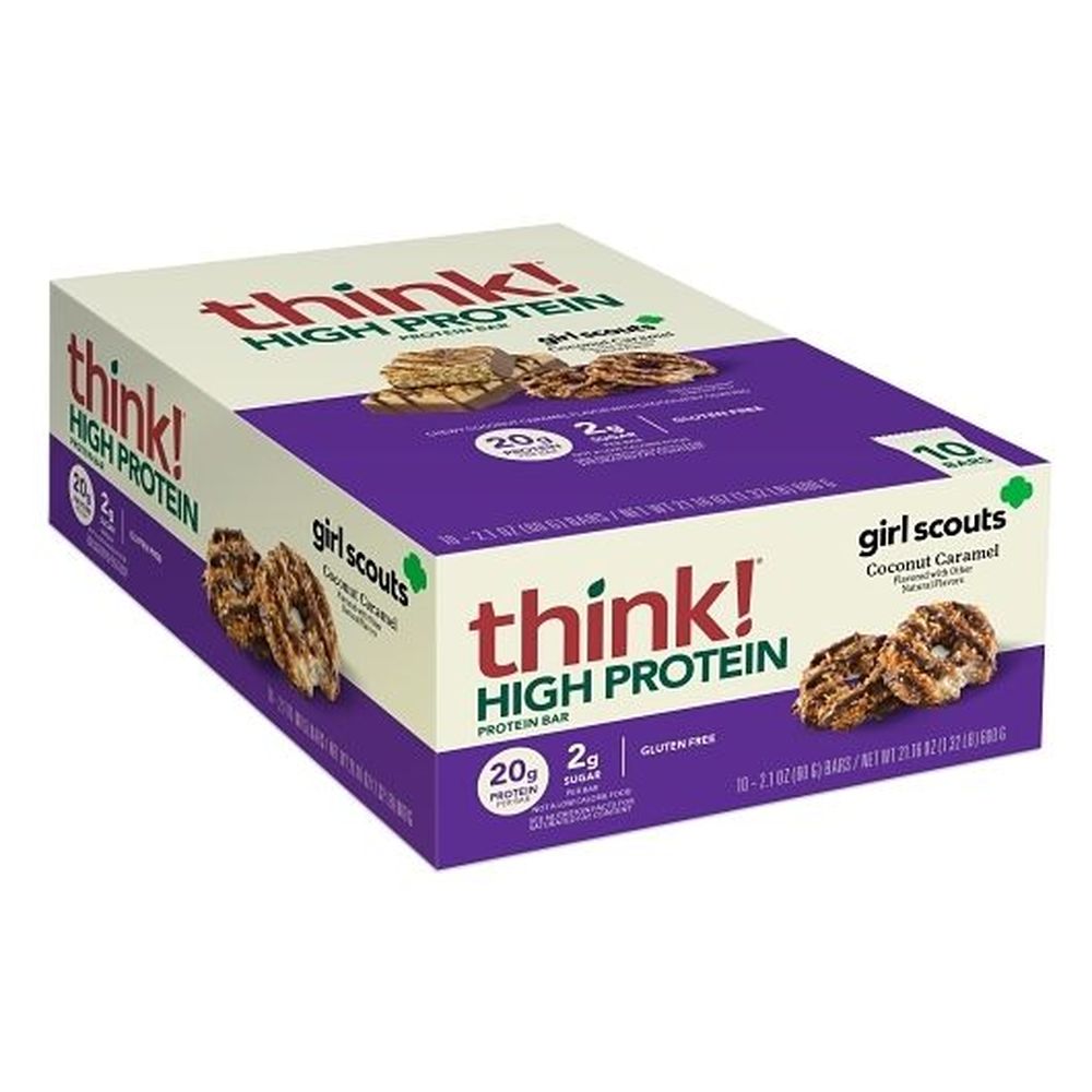Think! Girl Scout Coconut Caramel High Protein Bar, 0.131 Pound -- 120 Per Case