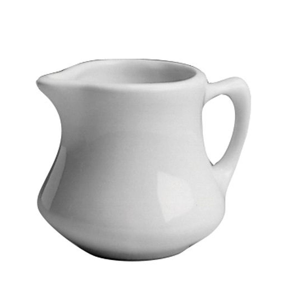 Hall China Bright White 3.5 Ounce Handled Empire Creamer, 24 Count