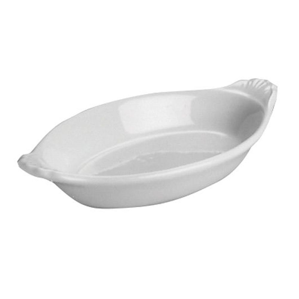 Hall China Bright White 12 Ounce Oval Au Gratin Rarebit, 24 Count