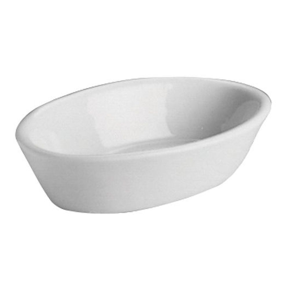 Hall China White 9 Ounce Oval Boston Baker, 24 Count