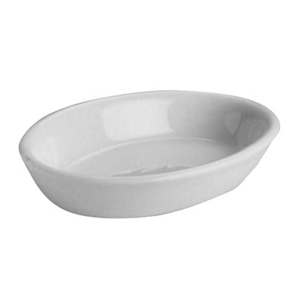 Hall China White 7 Ounce Shallow Oval Baker, 24 Count
