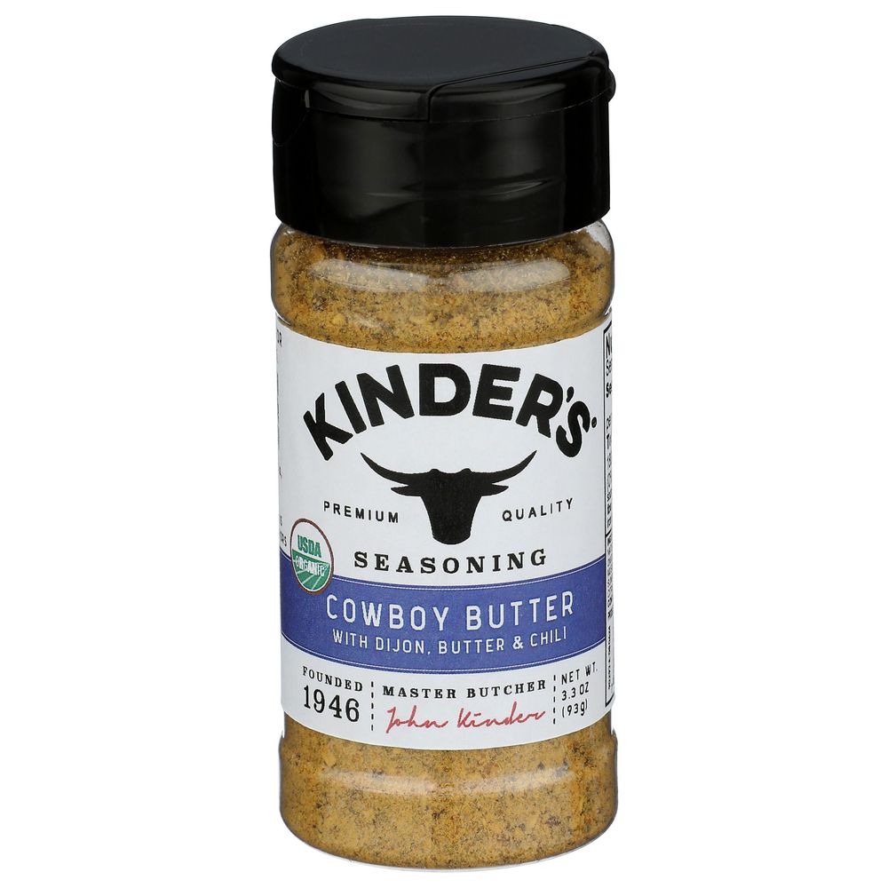 Kinder's Organic Cowboy Butter Seasoning With Dijon Butter And Chili, 3.3 Ounce -- 8 Per Case