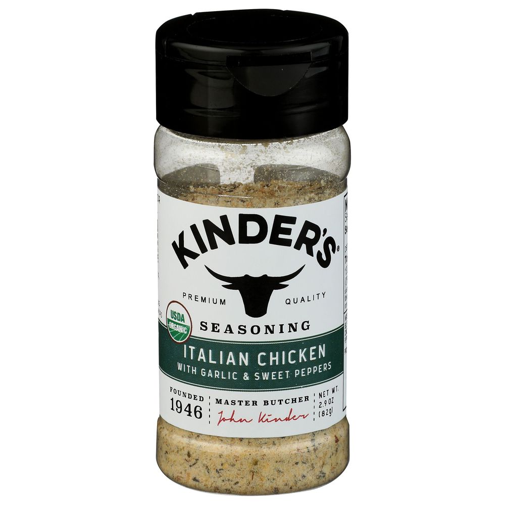 Kinder's Organic Italian Chicken Seasoning With Garlic And Sweet Peppers, 2.9 Ounce -- 8 Per Case