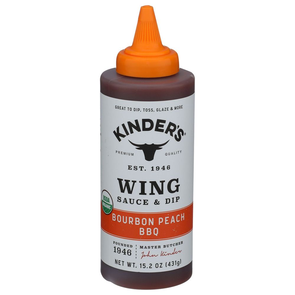 Organic Bourbon Peach BBQ Wing Sauce and Dip