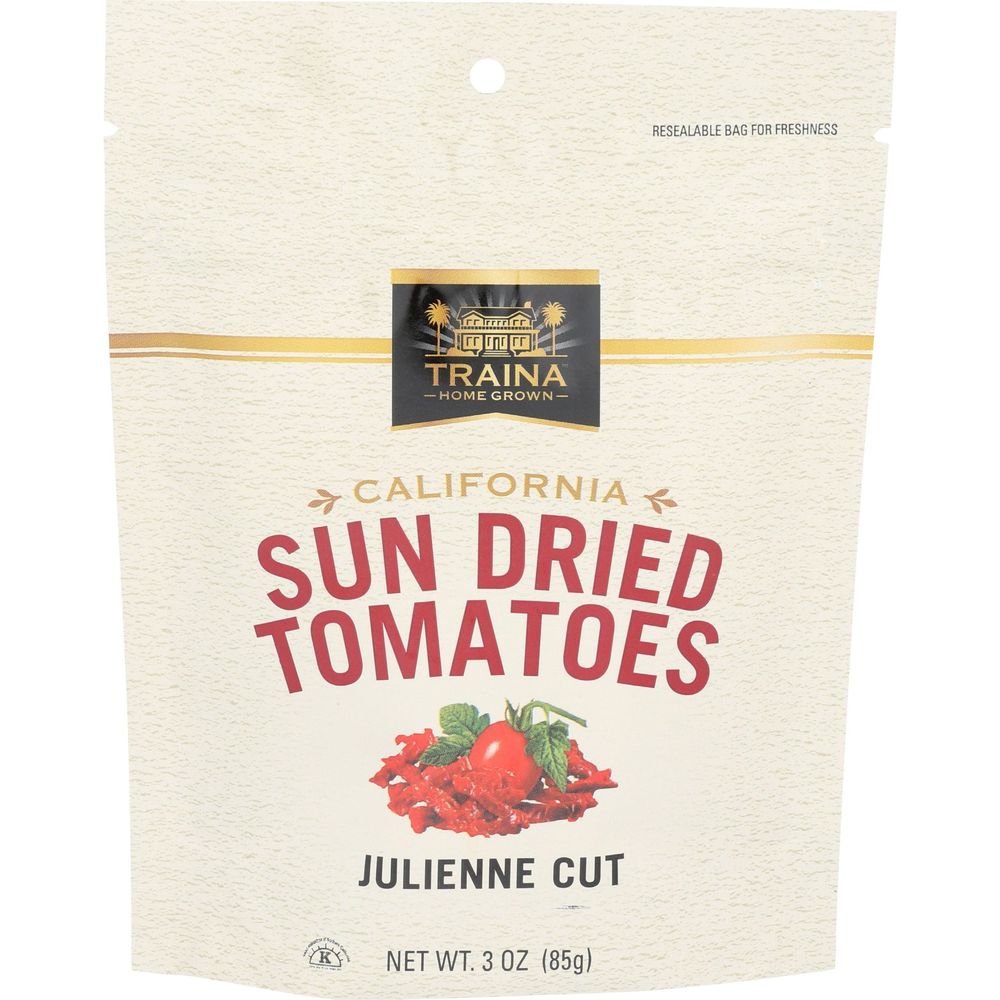 Traina Julienne Cut Sun Dried Tomatoes, 3 Ounce -- 12 Per Case