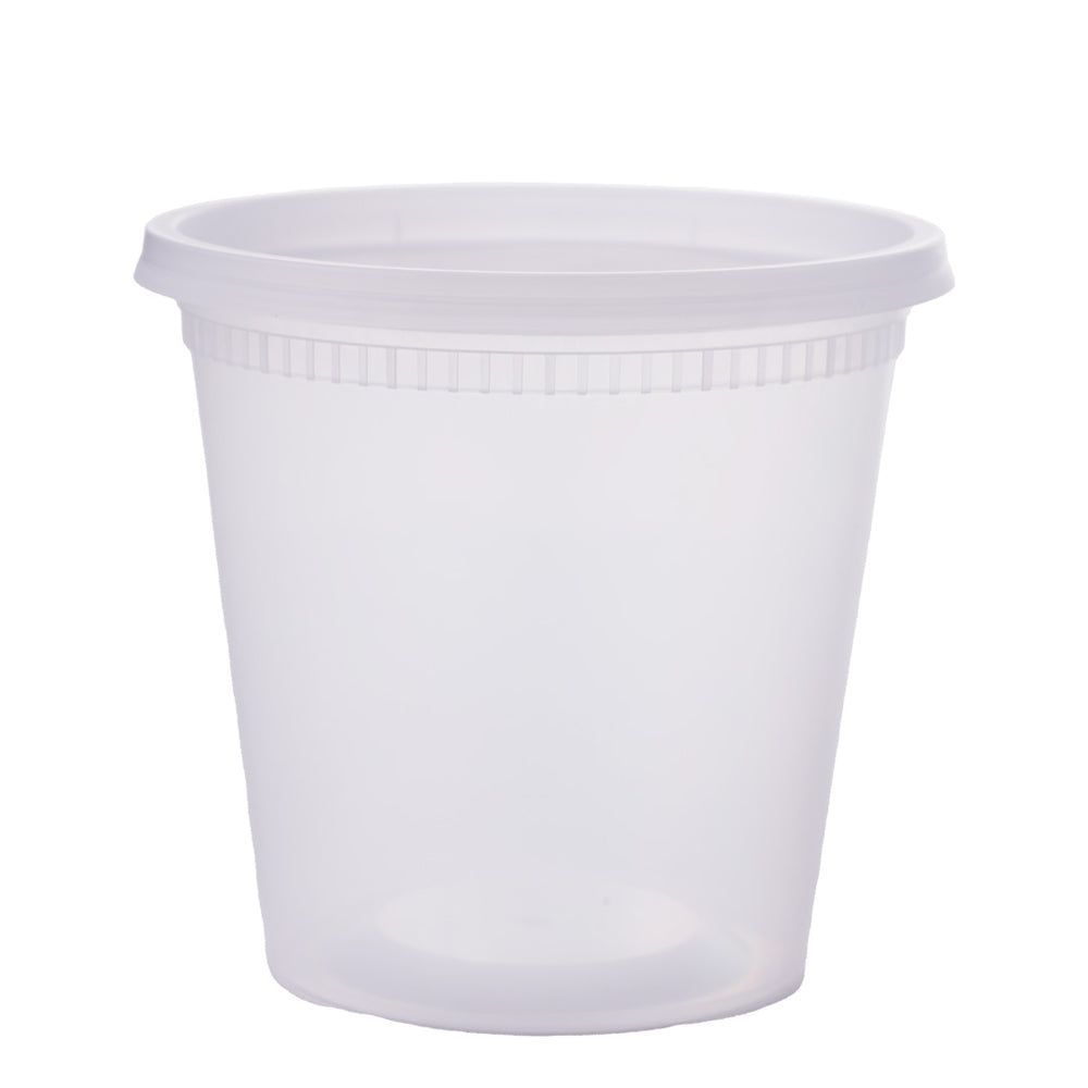 Plastic Deli Container with Lid 24 Ounce