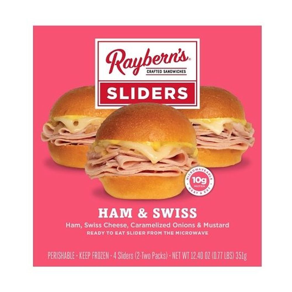 Raybern's Sliced Ham And Swiss Slider, 12.4 Ounce -- 6 Per Case