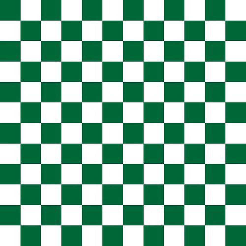 Green White Check Dry Wax Basket Liner Sheet