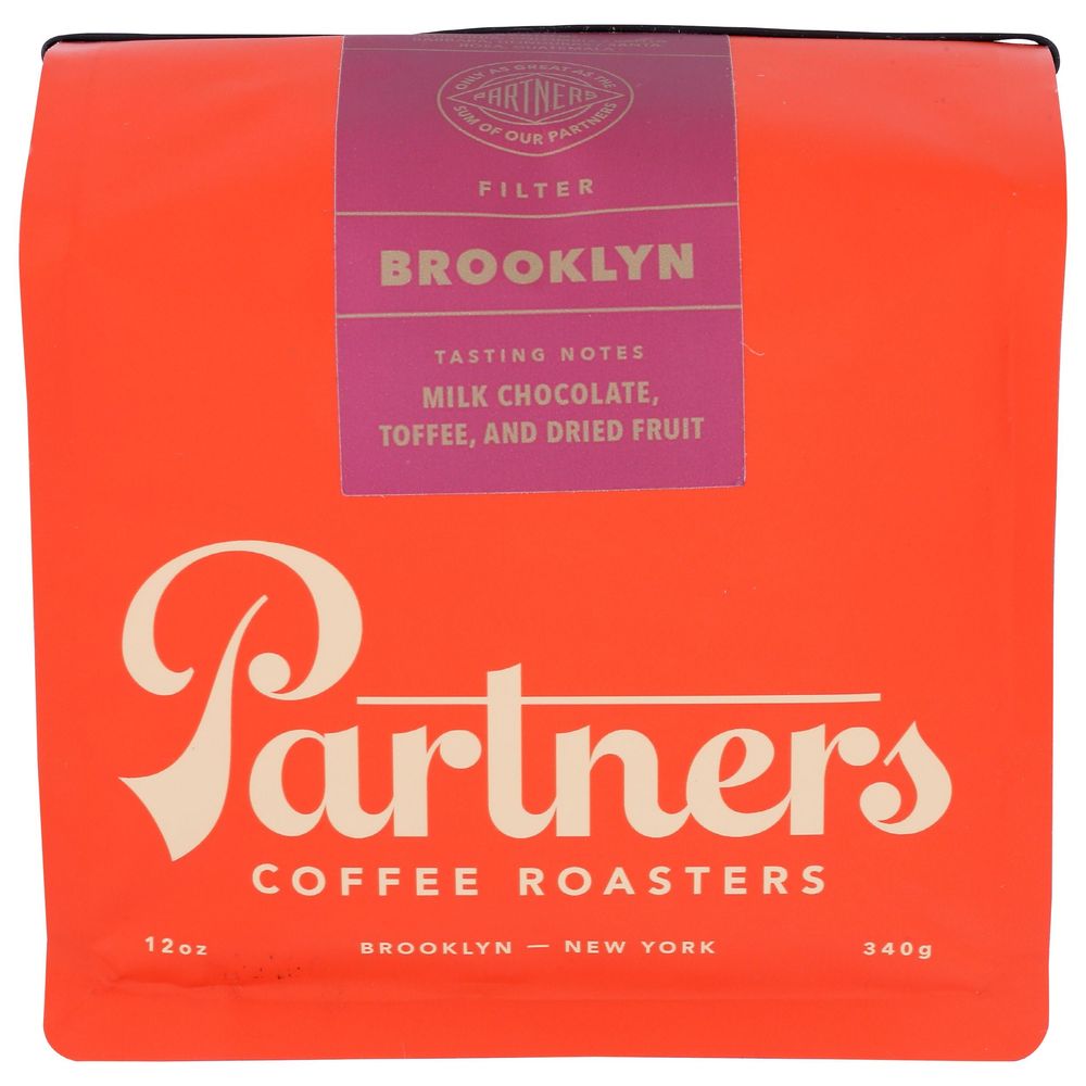 Partners Coffee Roasters Brooklyn Blend Whole Bean Coffee, 12 Ounce -- 6 Per Case