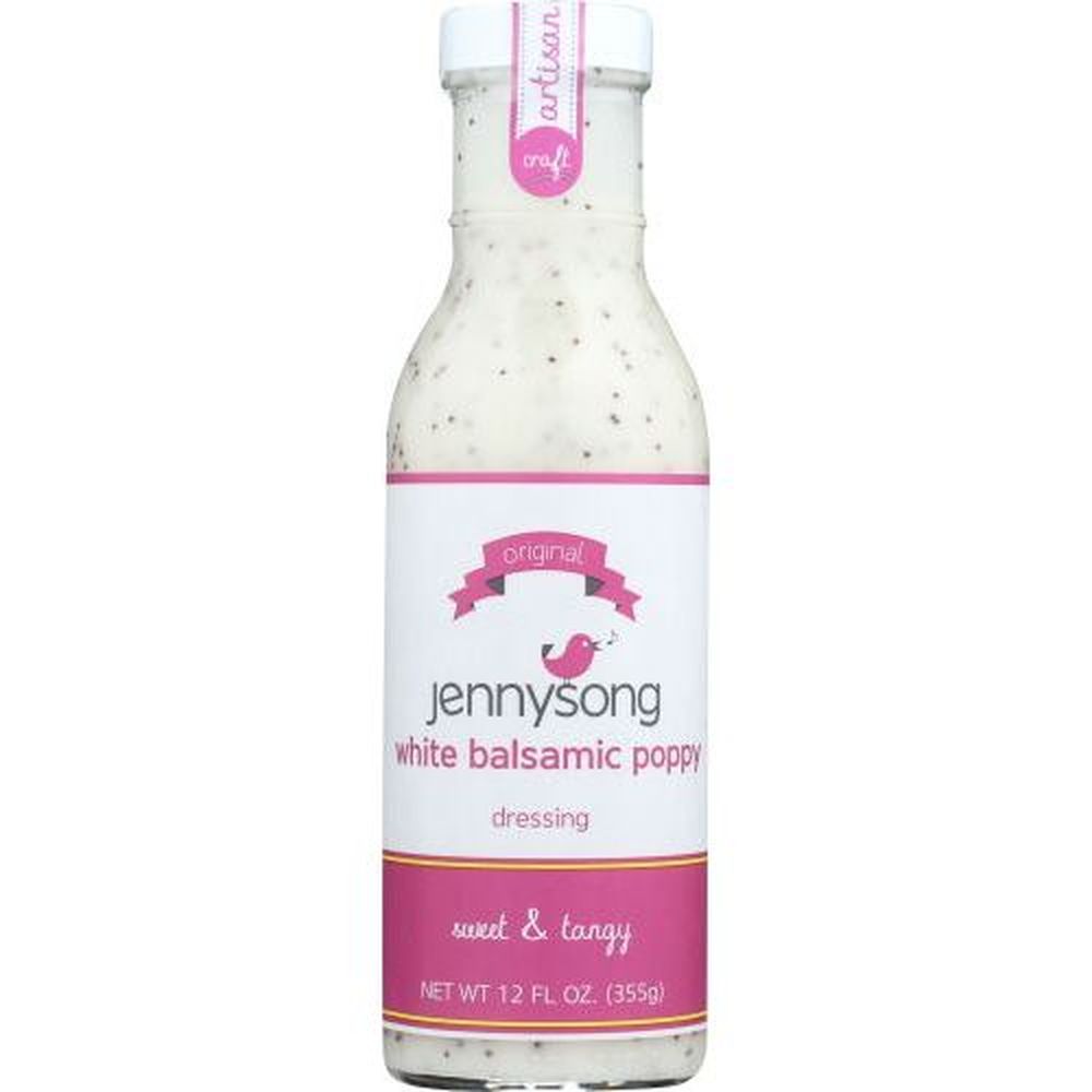 Jennysong White Balsamic Poppy Dressing, 12 Fluid Ounce -- 6 Per Case
