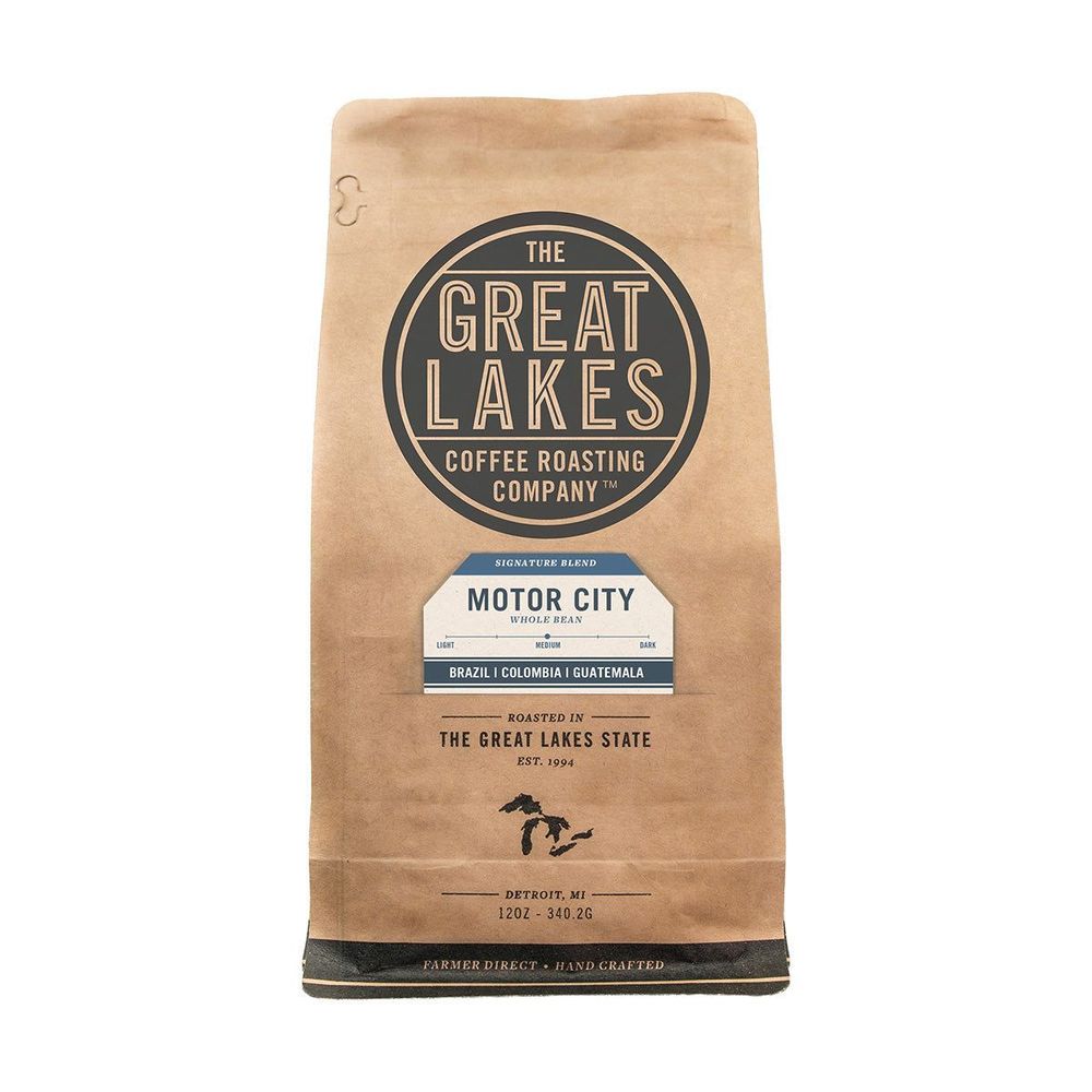 The Great Lakes Motor City Whole Bean Coffee, 12 Ounce -- 6 Per Case