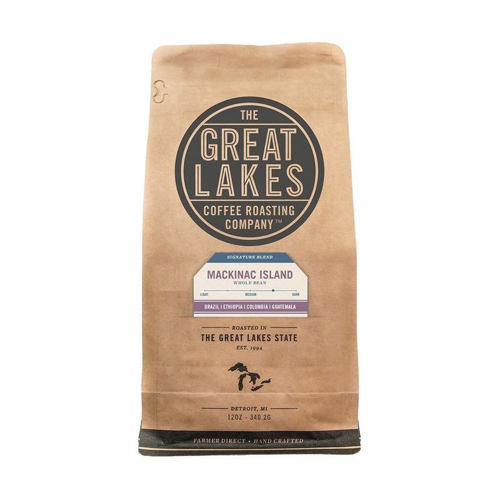 The Great Lakes Mackinac Island Signature Blend Whole Bean Coffee, 12 Ounce -- 6 Per Case
