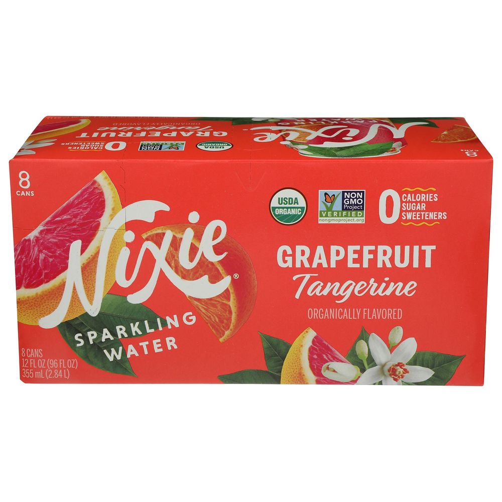 Nixie Organic Grapefruit Tangerine Sparkling Water, 12 Fluid Ounce -- 24 Per Case