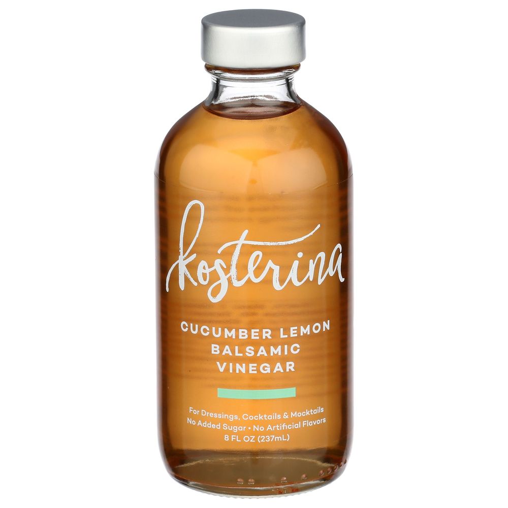 Kosterina Cucumber Lemon Balsamic Vinegar, 8 Fluid Ounce -- 6 Per Case