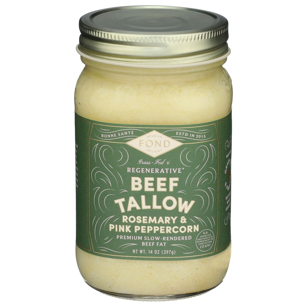 Rosemary and Pink Peppercorn Regenerative Beef Tallow