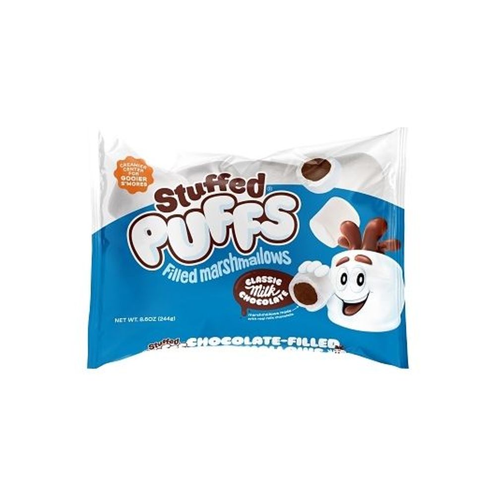 Stuffed Puffs Milk Chocolate Center Vanilla Marshmallow, 8.6 Ounce -- 12 Per Case