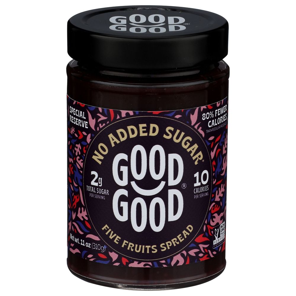 Good Good No Added Sugar Five Fruits Spread, 11 Ounce -- 6 Per Case