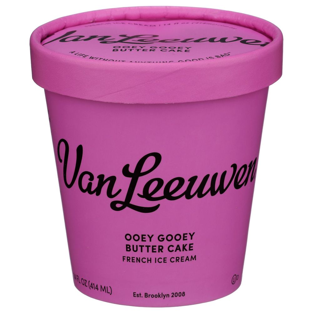 Van Leeuwen Ooey Gooey Butter Cake Ice Cream, 14 Fluid Ounce -- 8 Per Case
