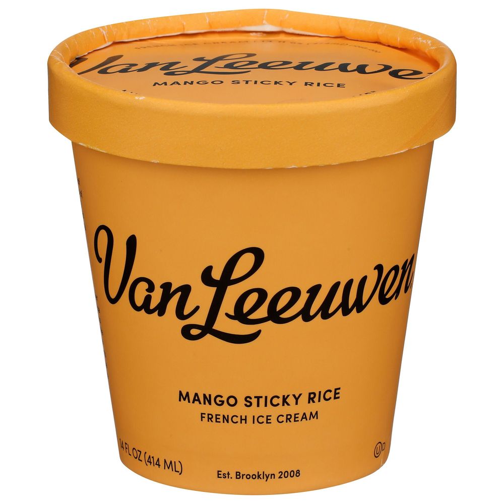 Van Leeuwen Mango Sticky Rice Ice Cream, 14 Fluid Ounce -- 8 Per Case
