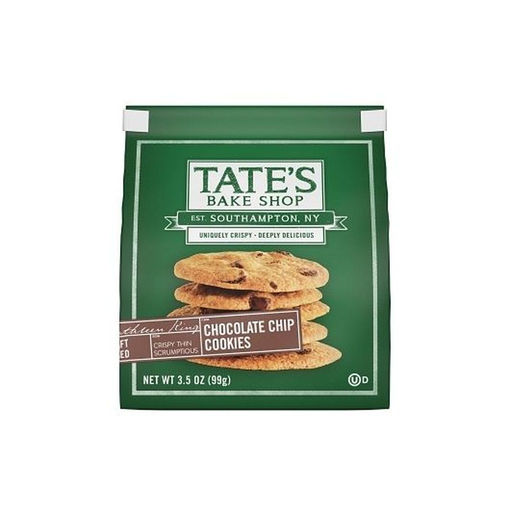 Tate's Bake Shop Chocolate Chip Cookies, 3.5 Ounce -- 12 Per Case