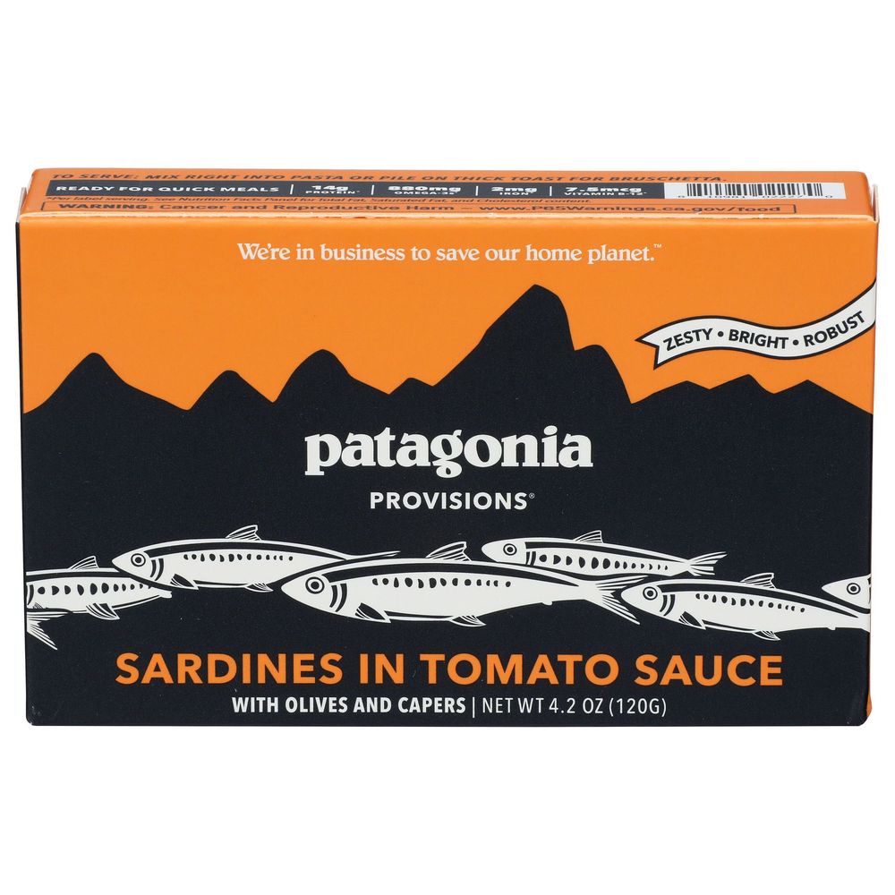 Patagonia Provisions Sardines In Tomato Sauce, 4.2 Ounce -- 10 Per Case