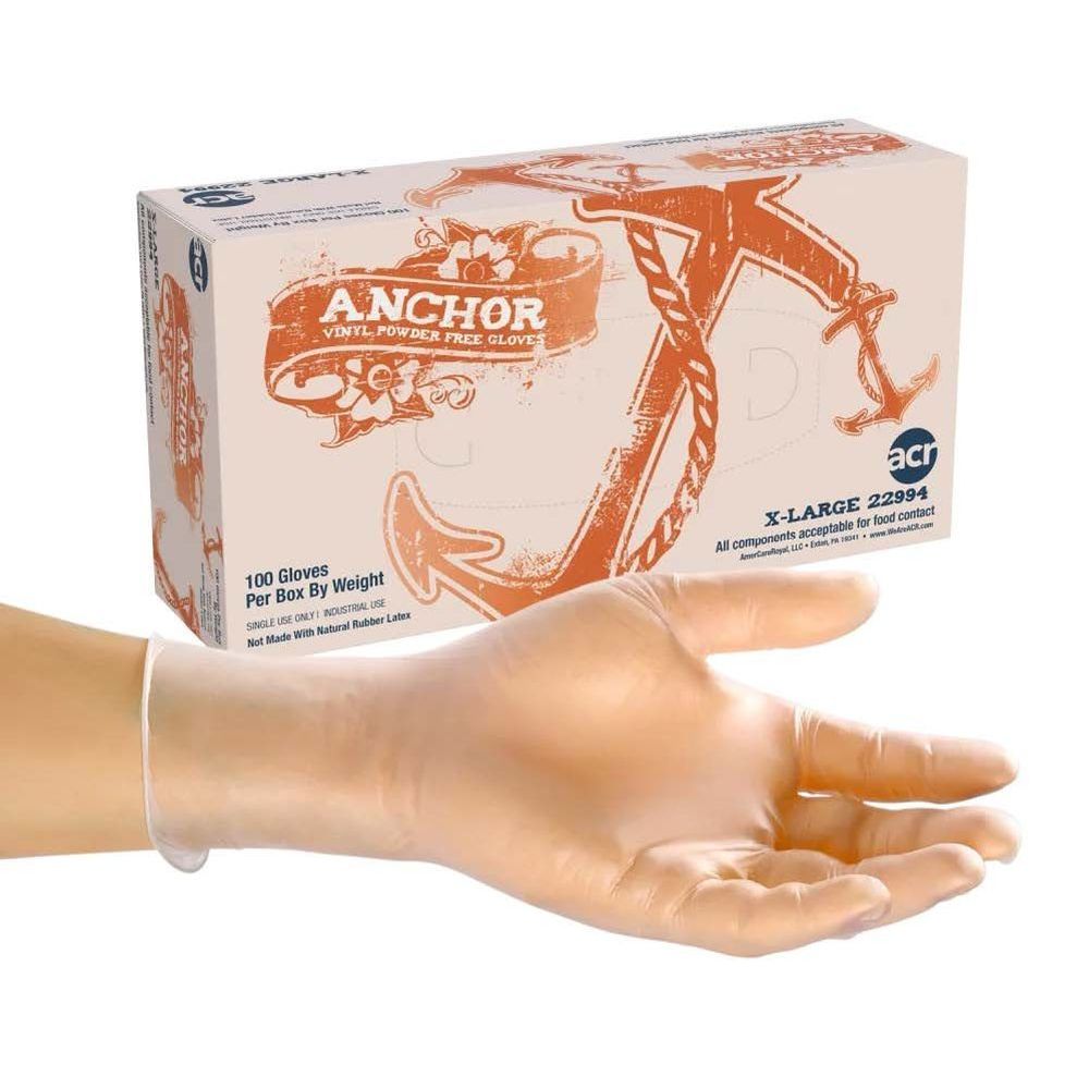 Anchor Clear Vinyl X Large Powder-Free Gloves