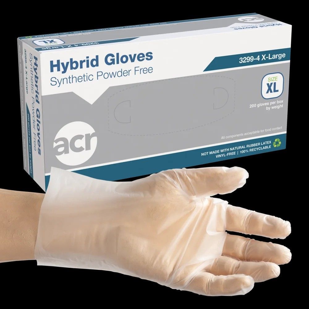 Amercareroyal C2 Hybrid Clear Synthetic X Large Powder-free Gloves -- 1000 Per Case