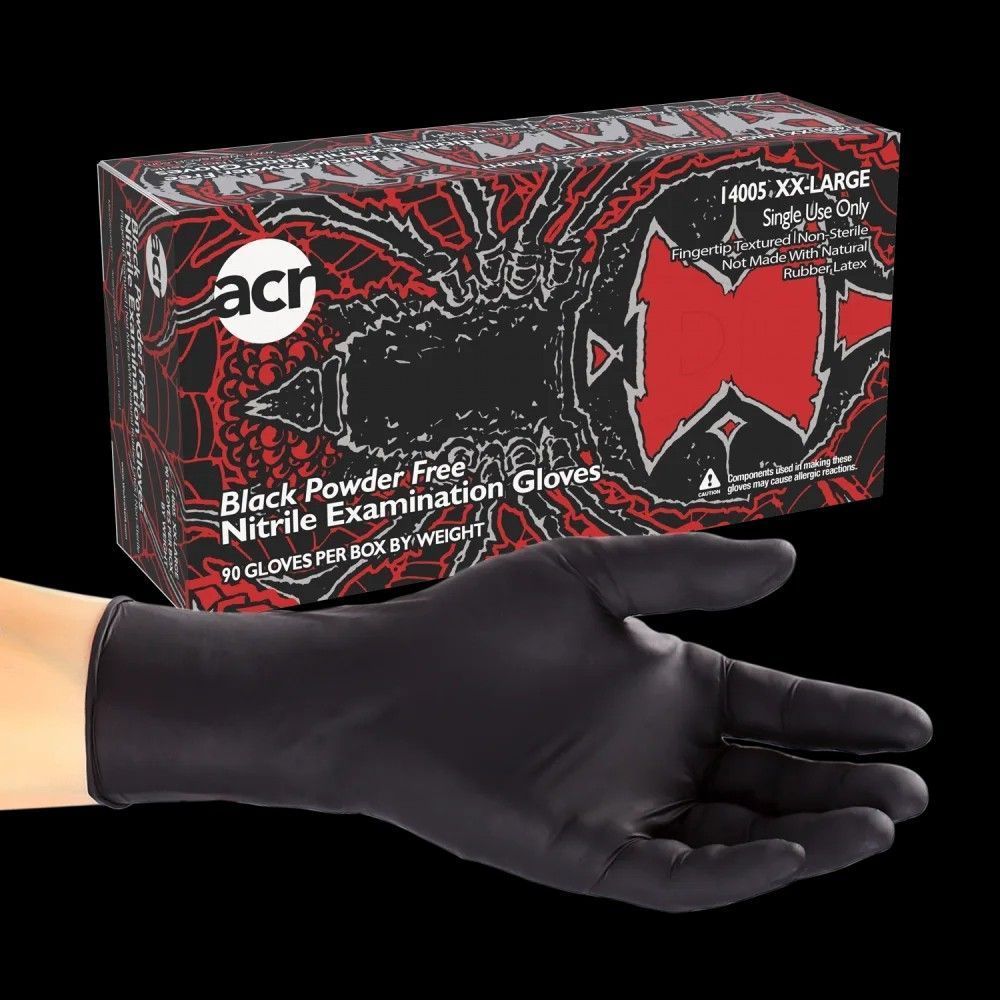 Black Widow Nitrile XX-Large Powder-Free Gloves