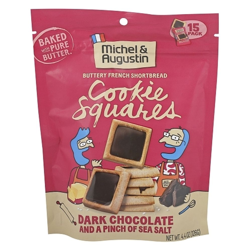 Michel And Augustin Dark Chocolate With Sea Salt Shortbread Cookie, 4.4 Ounce -- 6 Per Case