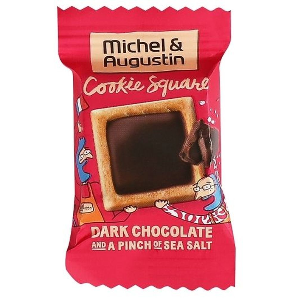 Michel & Augustin Dark Chocolate And A Pinch Of Sea Salt Cookie Square, 0.30 Ounce -- 40 Per Case