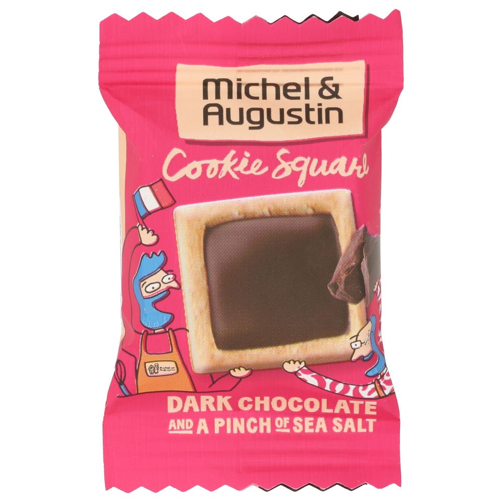 Michel Et Augustin Dark Chocolate Shortbread Cookie Squares, 8.9 Ounce -- 6 Per Case
