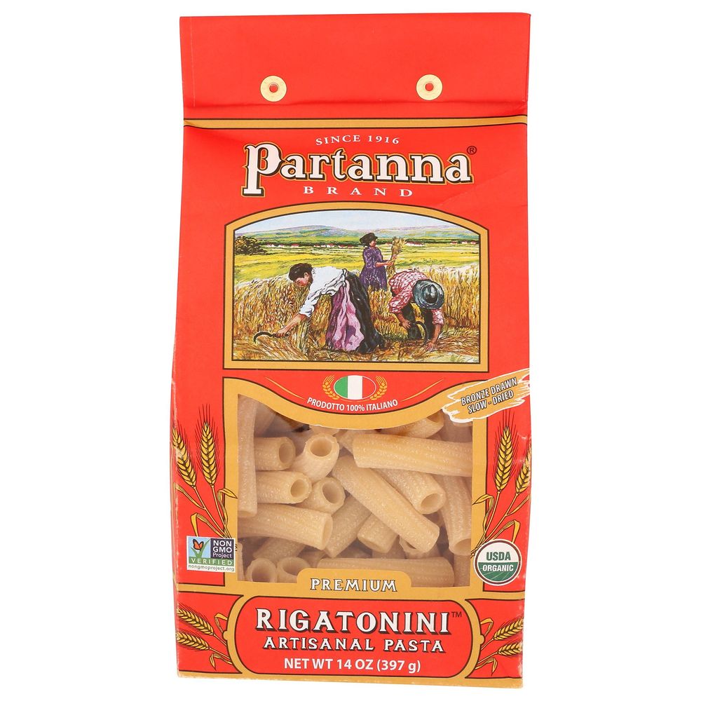 Partanna Organic Rigatonini Artisanal Pasta, 14 Ounce -- 6 Per Case