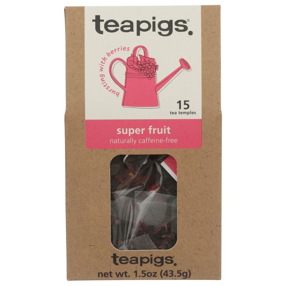 Teapigs Bursting With Super Berries Super Fruit Tea, 15 Tea Bags -- 6 Per Case