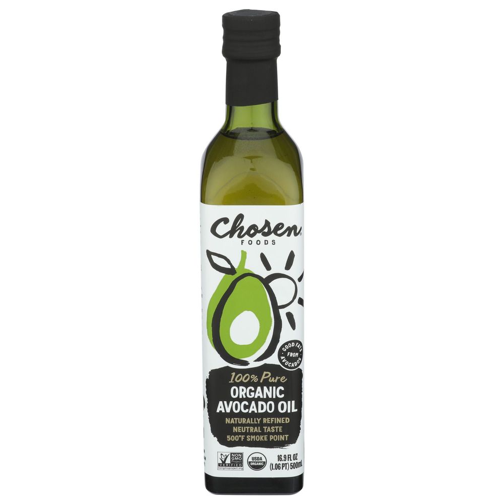 Chosen Foods Organic 100 Percent Pure Avocado Oil, 500 Milliliter -- 6 Per Case