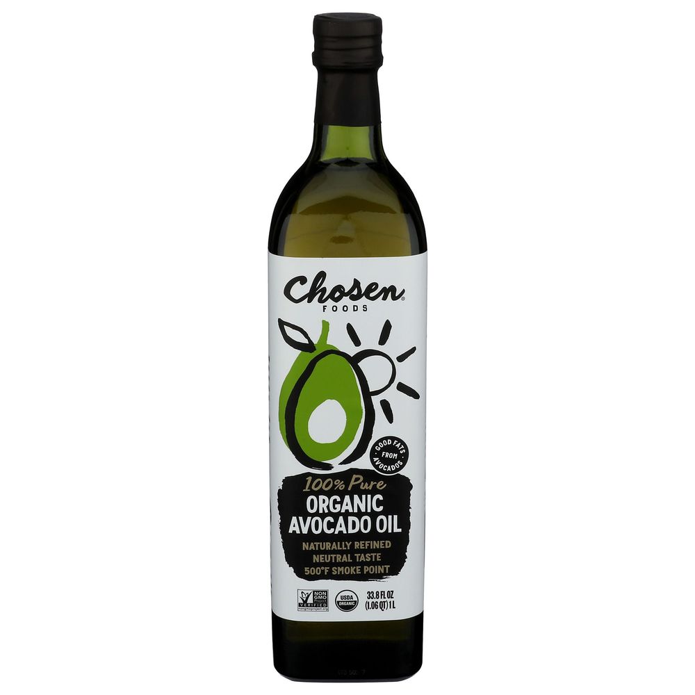 Chosen Foods Organic 100 Percent Pure Avocado Oil, 33.8 Fluid Ounce -- 4 Per Case