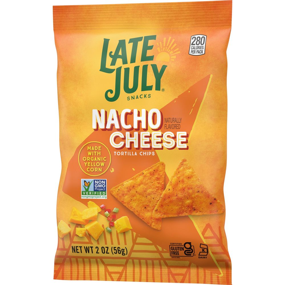 Late July Organic Nacho Chipotle Tortilla Chips, 2 Ounce -- 24 Per Case