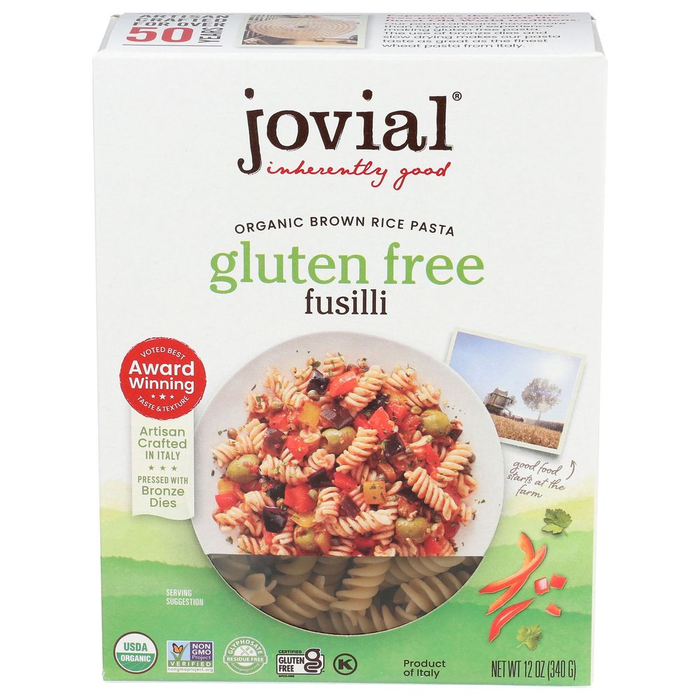 Jovial Organic Brown Rice Fusilli Pasta, 12 Ounce -- 12 Per Case