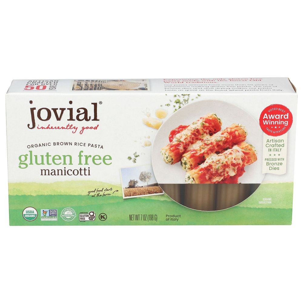 Organic Gluten Free Brown Rice Manicotti Pasta
