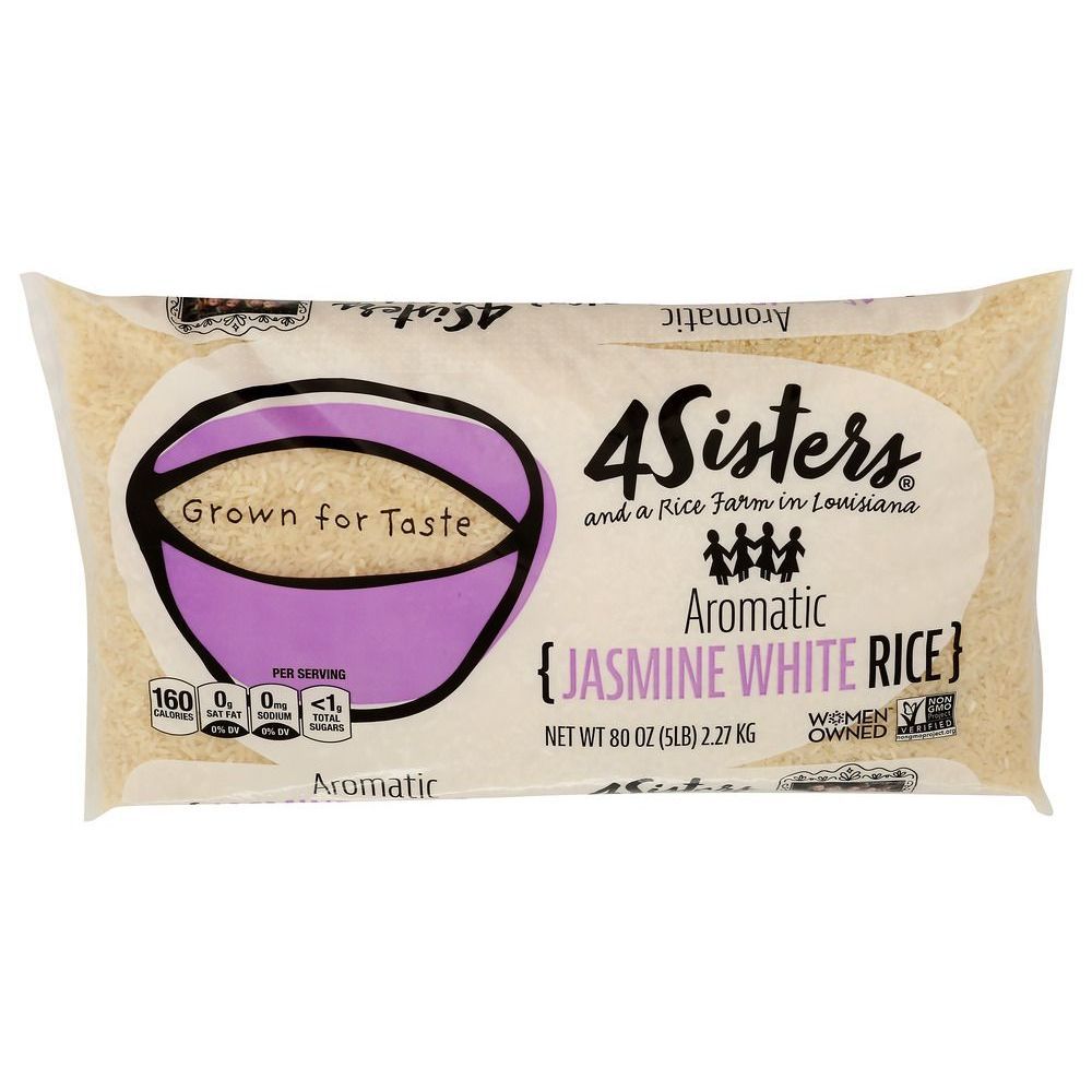4sisters Aromatic Jasmine White Rice, 5 Pound -- 8 Per Case