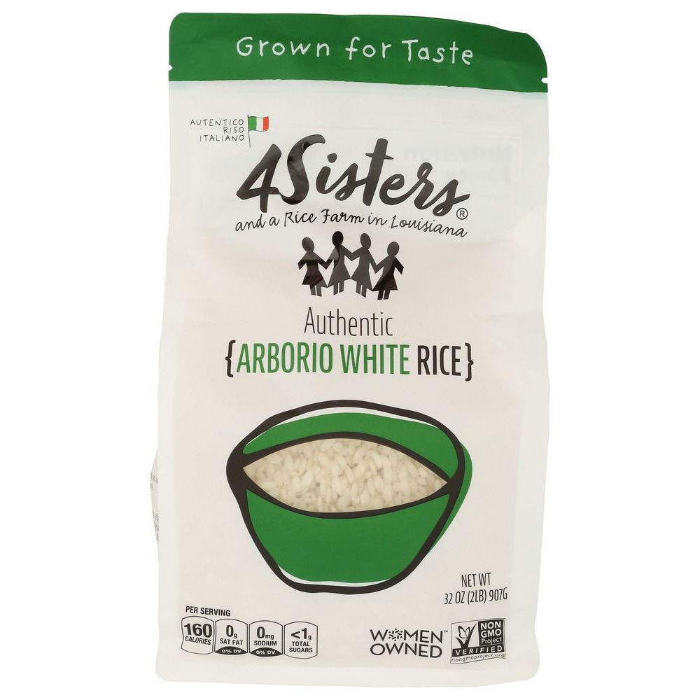 4sisters Authentic Italian Arborio White Rice, 2 Pound -- 6 Per Case