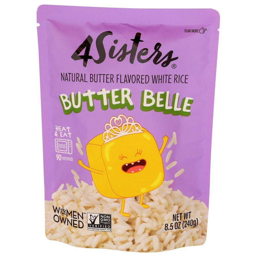 4sisters Butter Belle Flavored White Rice, 8.5 Ounce -- 6 Per Case