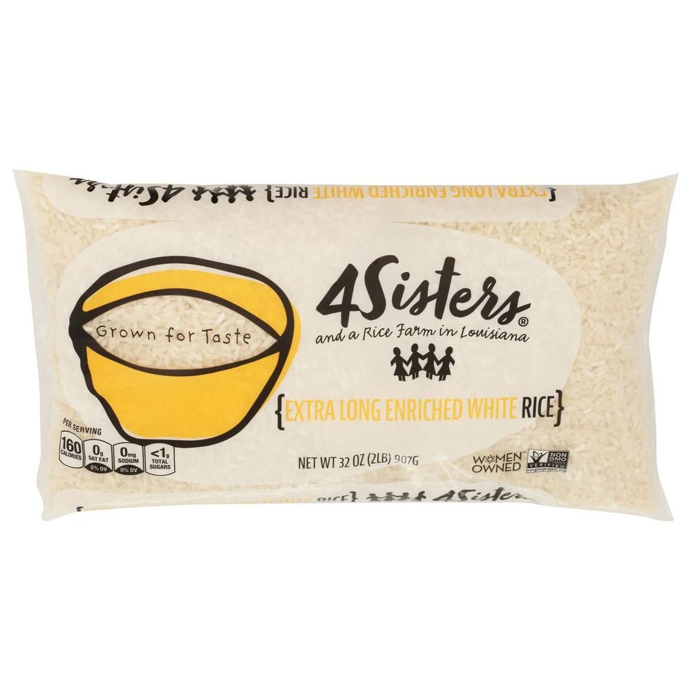 4sisters Enriched Extra Long Grain White Rice, 2 Pound -- 18 Per Case